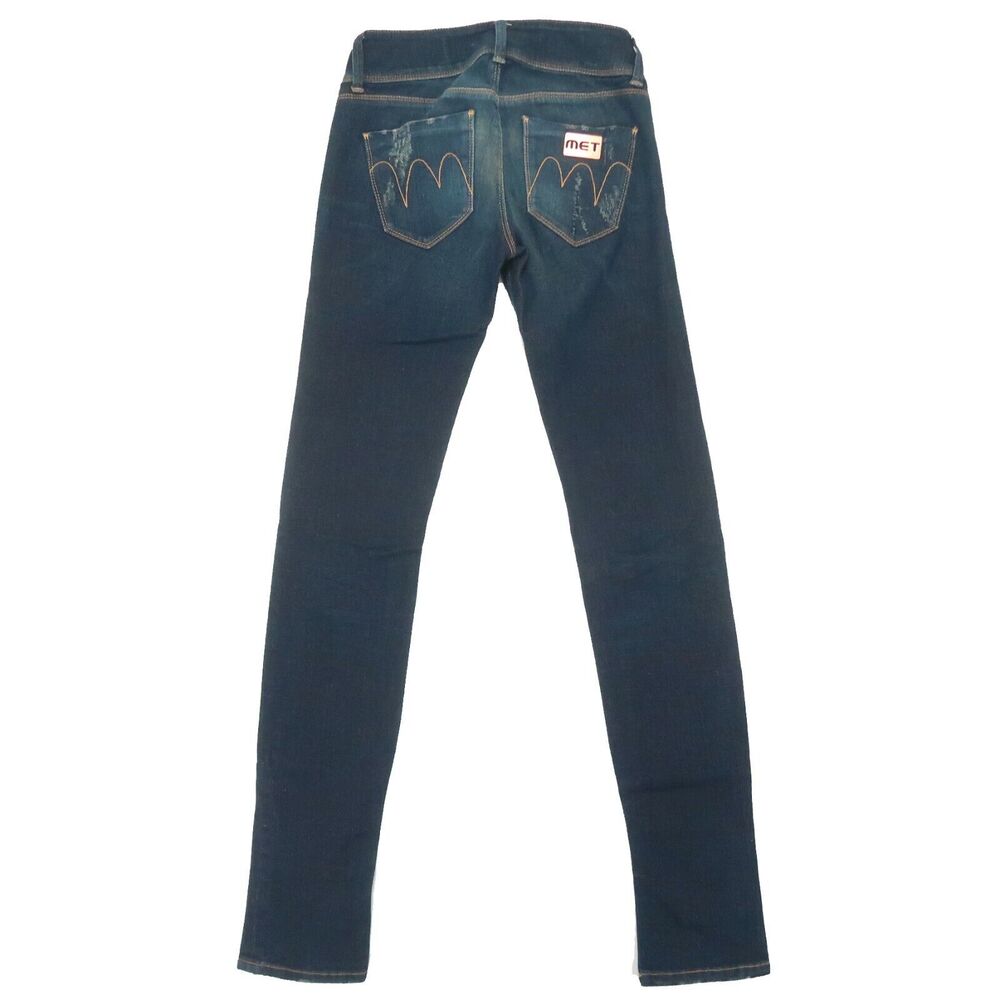 Met in Jeans Women's Angel High-Waisted Low Rise Destroyed Skinny Jeans 24 NWT